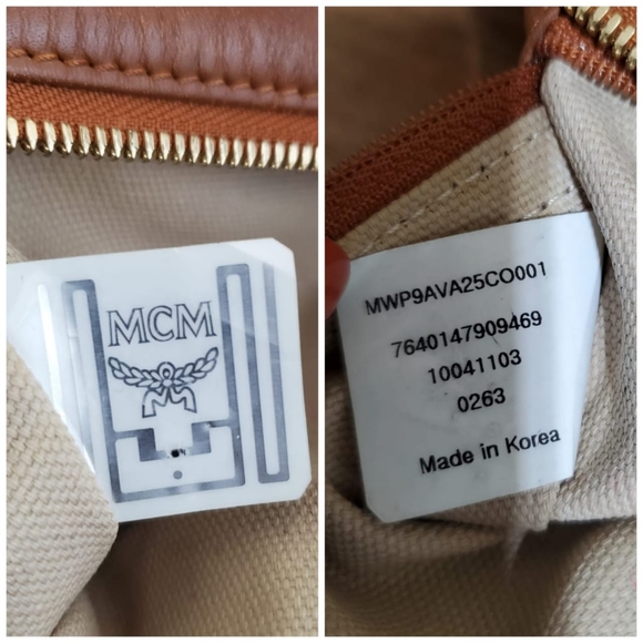 Authentic MCM Cognac Visetos Tote Bag - Picture 5 of 10